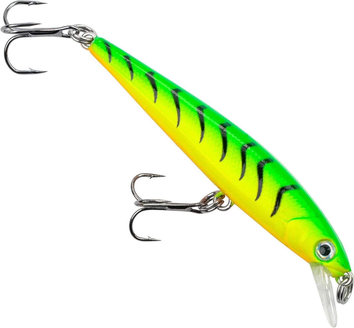 Barsch Wobbler - Forel Kunstaas - Spinvissen Roofvis - Vlaklopend Minnow Design - 7 cm 5 gram - Firetiger