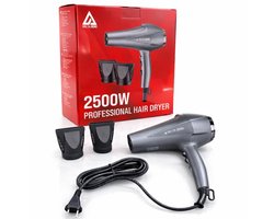 DELTAPRO Professionele Föhn 2500W – Krachtige AC Motor – 2 Snelheden – 3 Warmtestanden – Cool Shot – Inclusief 2 Blaasmonden