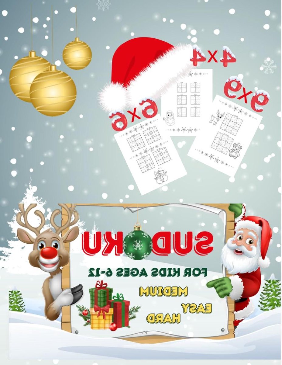 Sudoku Kinderen - Puzzelboek - Logisch Denken Trainen - 4x4 6x6 9x9 Grids - 110 Pagina's - Niet gespecificeerd