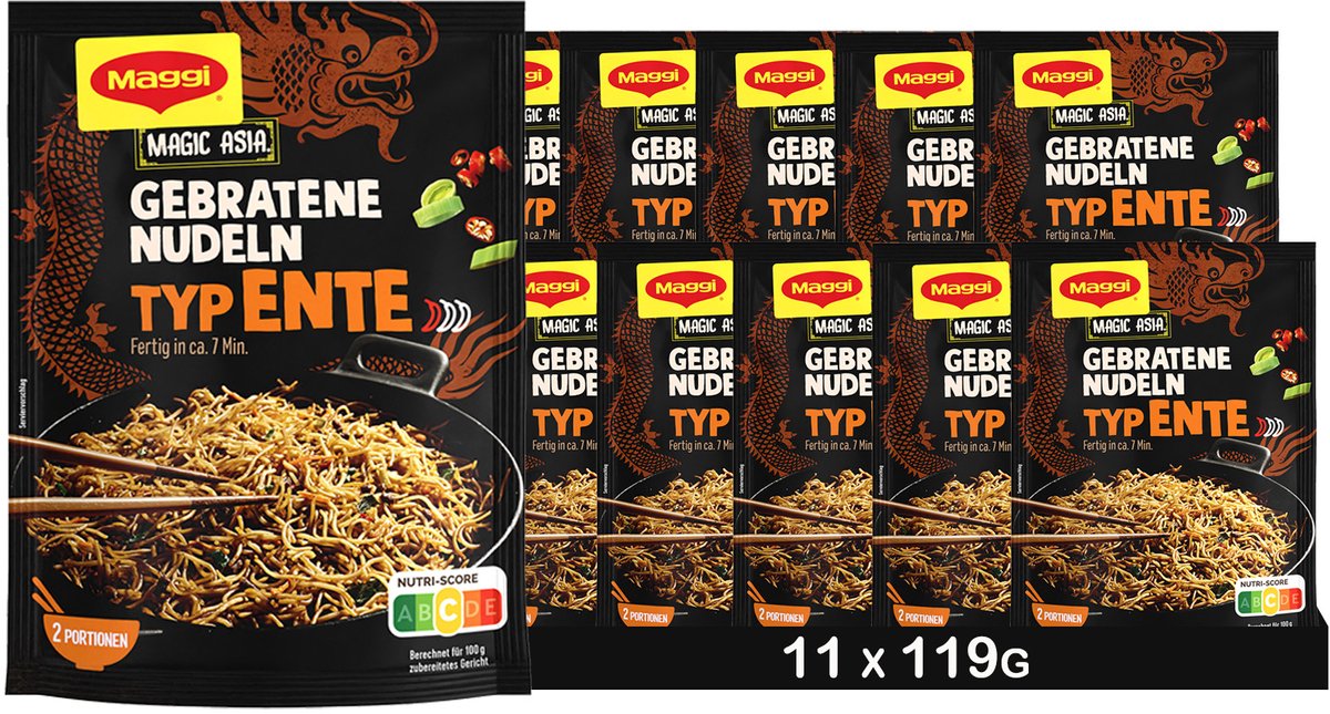MAGGI Magic Asia Gebakken noedels met eend, 11 x 119g