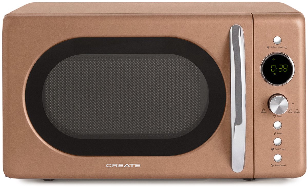 CREATE - Magnetron 20L digitale grill 900W - Mokka - MICROWAVE RETRO