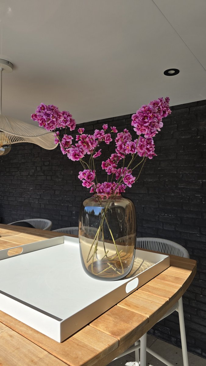 Zijden bloemen boeket-Fuchsiaroze-Bloesemtakken-5 stuks van 85 cm-Kunstbloemen-Moederdag-Cadeau-Verjaardag-Kunstboeket-Voor vaas-Nepbloemen-Real touch-Vrouw-Trouwdag-Onderhoudsvrij-Realistische look-Luxe woonaccessoires-Decoratie woonkamer
