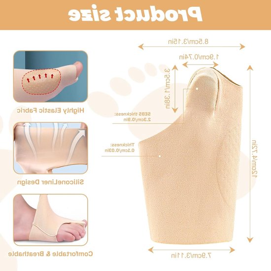 Professionele Orthopedische Correctors voor Hallux Valgus, Comfortabele Silicone Sokjes voor Pijnverlichting en Ondersteuning van de Voet — afbeelding 5