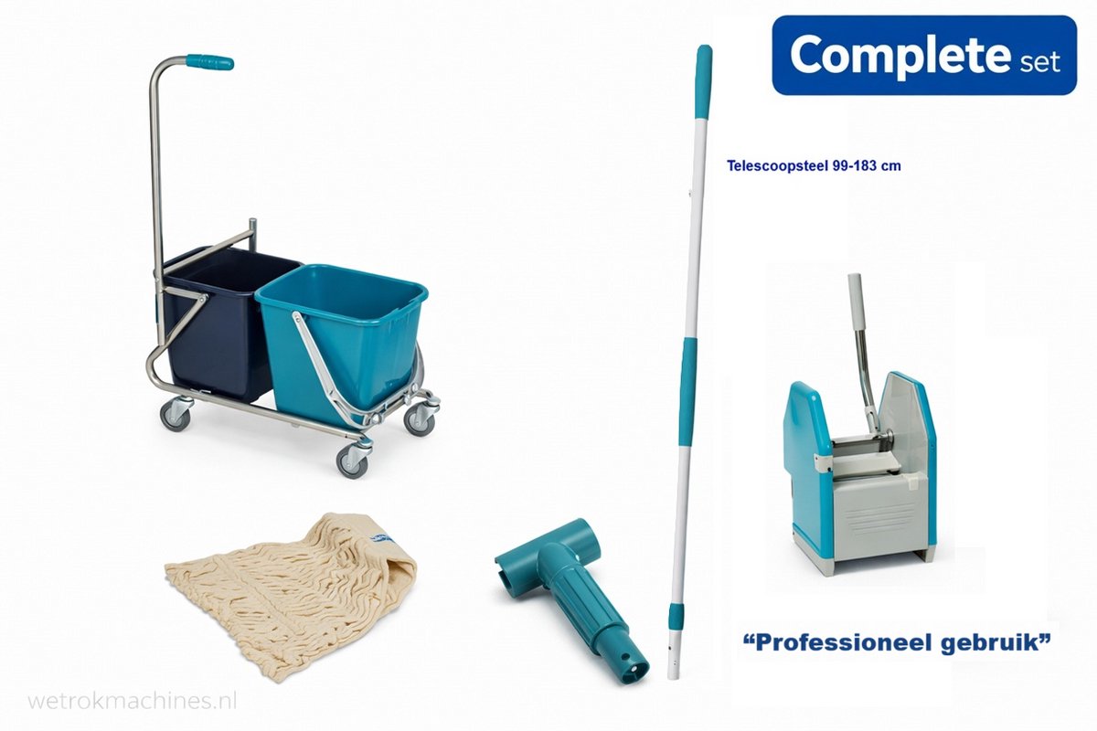 Wetrok Socar L30 professionele mopwagen 2x18L schoonmaakkar vloermopsysteem compleet