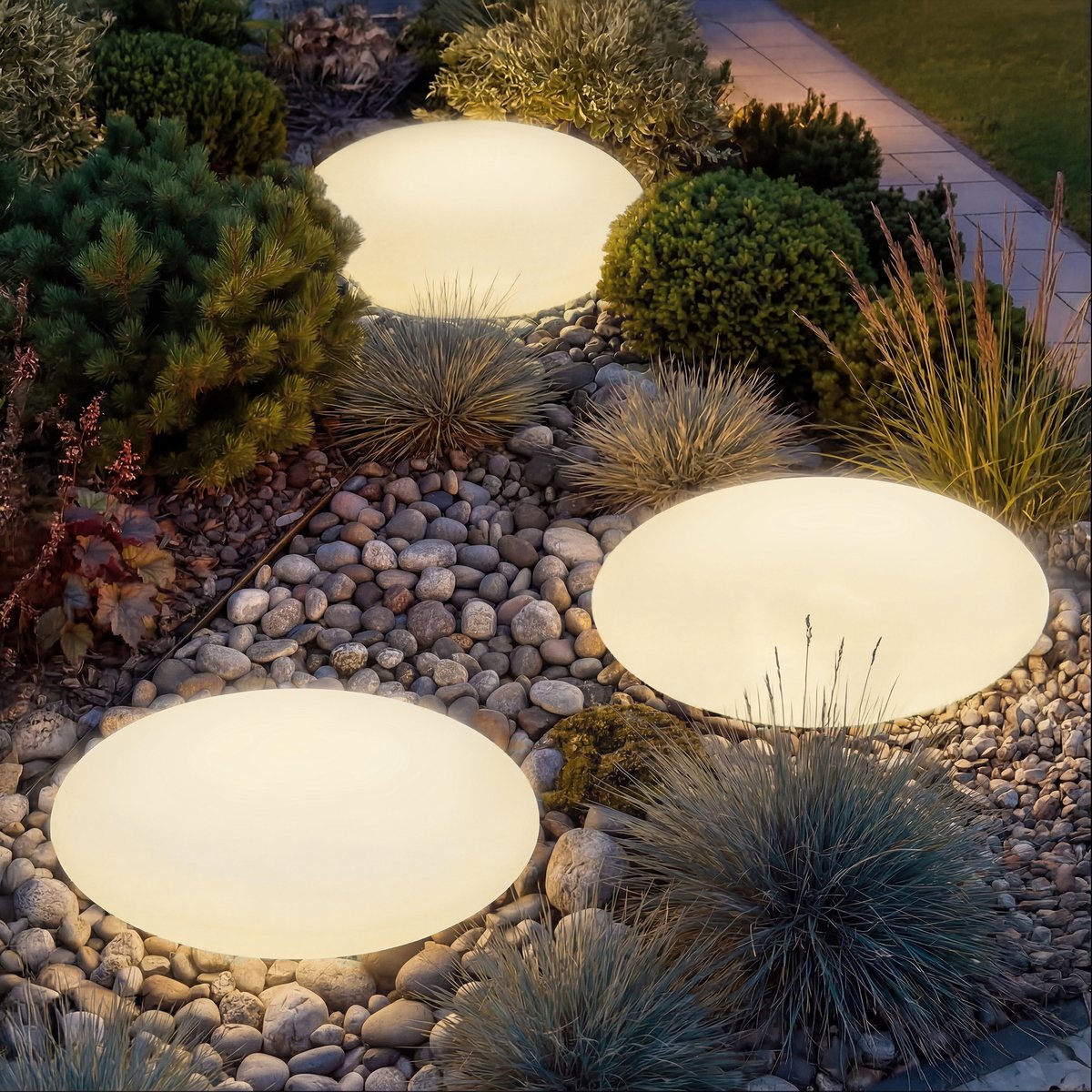 tectake® LED Tuinlamp - Tuinverlichting met Afstandsbediening - 12W LED - 16 Kleuren - Ø35