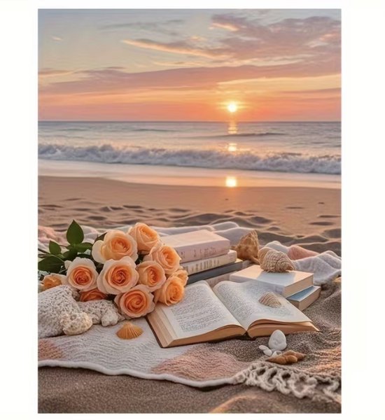 Diamond Painting Volwassenen - Diamond Painting Kinderen - Diamond Painting Pakket Volledig - Zonsondergang - 30x40cm