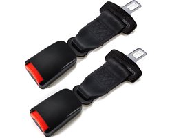 Bondoo Gordelverlenger 23 cm - 2 stuks - Gordelverlenger auto – Autogordelverlenger - Autogordel verlengerstuk – Zwangerschapsgordel - Veiligheidsgordel verlenger auto – Zwart