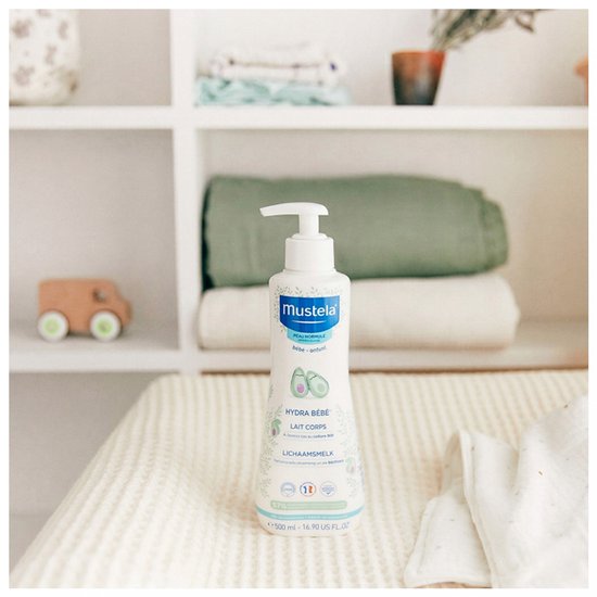 Mustela Hydra Bébé Lichaamsmelk met BIO avocado -500ml -normale huid- baby van Must — afbeelding 2