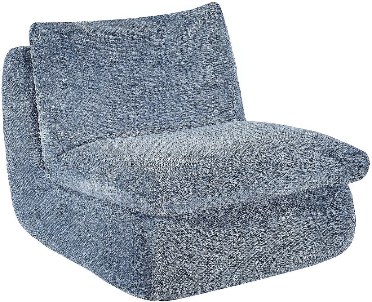 Vente-unique Blauwe LOLEVA fauteuil met getextureerde stof
