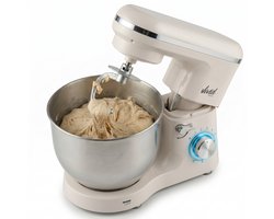 Vivid Green 2000W Keukenrobot - 6.2L - Mixer met Mengkom - Keukenmachine - Keukenmixer - Creme