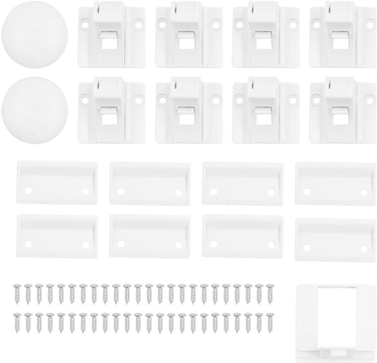 Veiligheidsmagnetische kastsloten met 8 sloten en 2 sleutels - Eenvoudige installatie zonder gereedschap voor kasten en lades