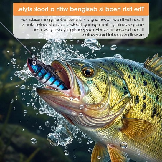 Set van 5 Rubberen Kunstaas met Jigkop voor Forel, Snoekbaars en Baars, Paddlestaart voor Zoet en Zoutwater (11 cm) — afbeelding 3