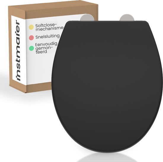 instmaier Helma - WC bril - Duroplast - ovale vorm - Zwart