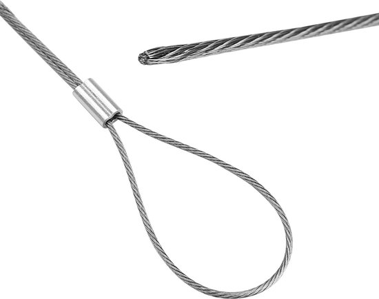 Duurzame 1mm Draad Kabel van 122m, RVS Kabel Spoel met 100 Stuks Crimp Terminals en Loops, Ideaal voor Klussen en Bevestigen — afbeelding 2