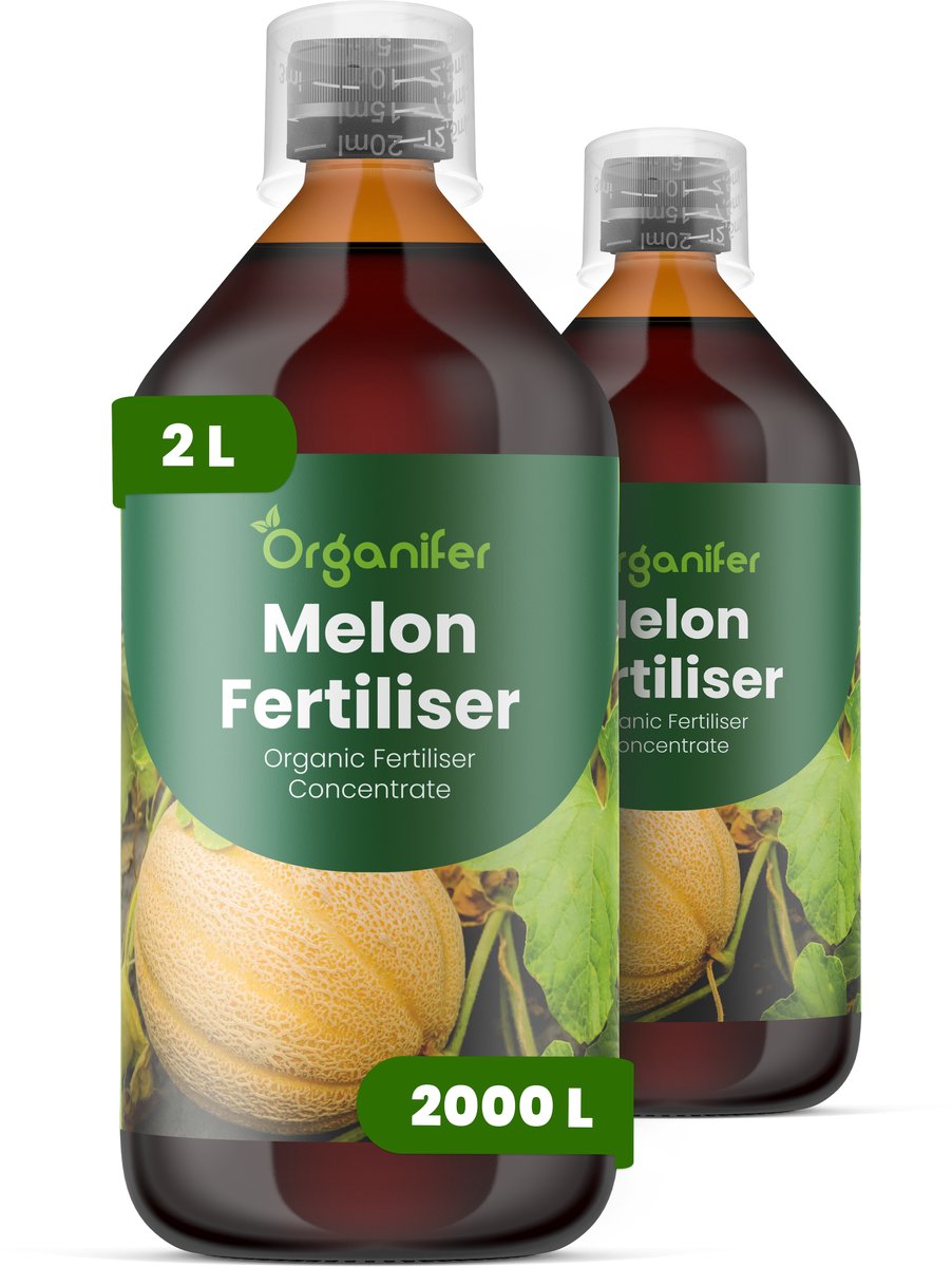 Vloeibare Meststof Voor Meloen 2X1 L Voor 2000 L - Npk 2-1-8 - Bevordert Krachtige Rankgroei En Vroege Plantopbouw - Verbetert Bloei - Bestuiving En Een Stabiele Vruchtzetting - Bevordert Betrouwbare Oogsten En Sterke Seizoensprestaties - Organifer