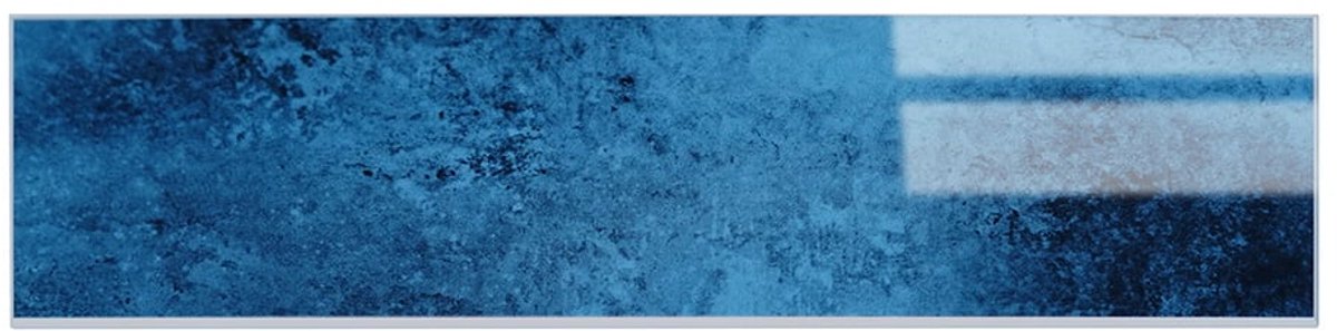 Zelfklevende Mozaïek Steenstrip Hoogglans Metro/Visgraat Blauw