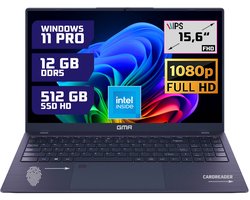 GMR - Ultrasnelle 15.6" Laptop - Stijlvol Design - Intel N95 - 12GB Werkgeheugen - 512GB Opslag - Windows 11 Pro