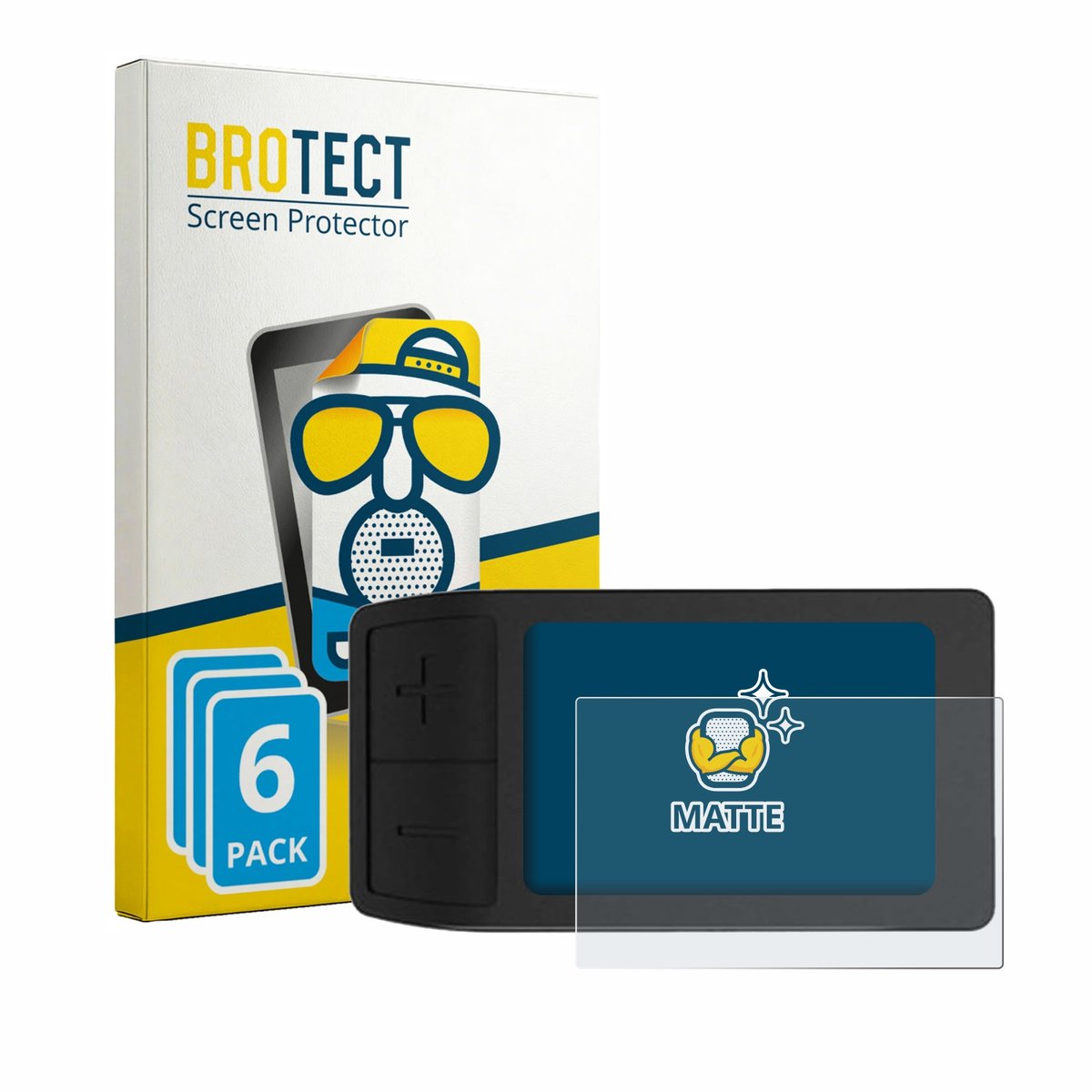 BROTECT - Screenprotector voor Gdfnmogo Bike Computer - Folie Beschermfolie matte 6 Stuks