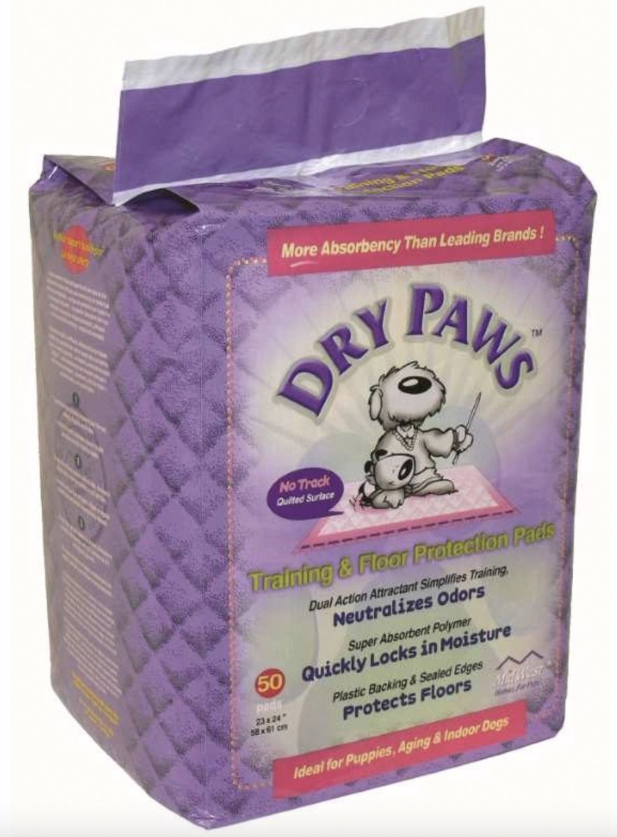 Dry paws - Training and Floor Protection Pads - 50 Pack