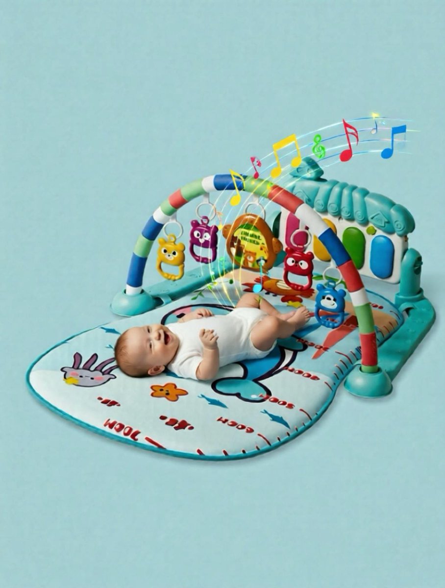 Baby activiteitenmat - speelmat met piano - speelboog met geluid- baby geschenkset walvis