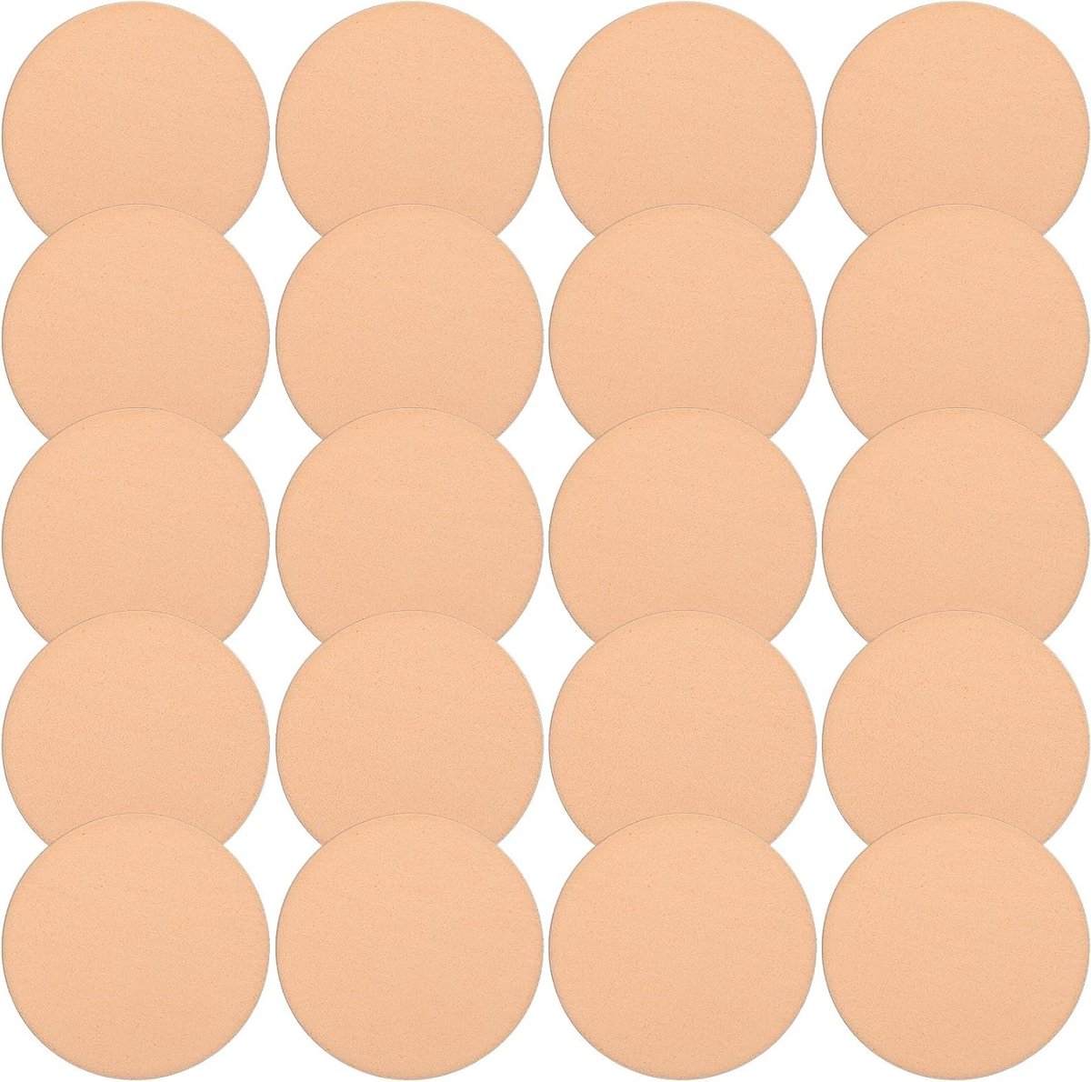 Ronde Make-up Sponsjes Set van 20 Stuks voor Foundation, Poeder en Vloeibare Crème - Ideaal voor een Vlekkeloze Make-up Afwerking en Gevoelige Huid