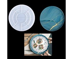 Large Round Tray Resin Mold Silicone Dish Molds Epoxy Trays Mold Plate Casting Mould Platter Jewelry Making Molds for Cosmetic Holder DIY Home Decoration