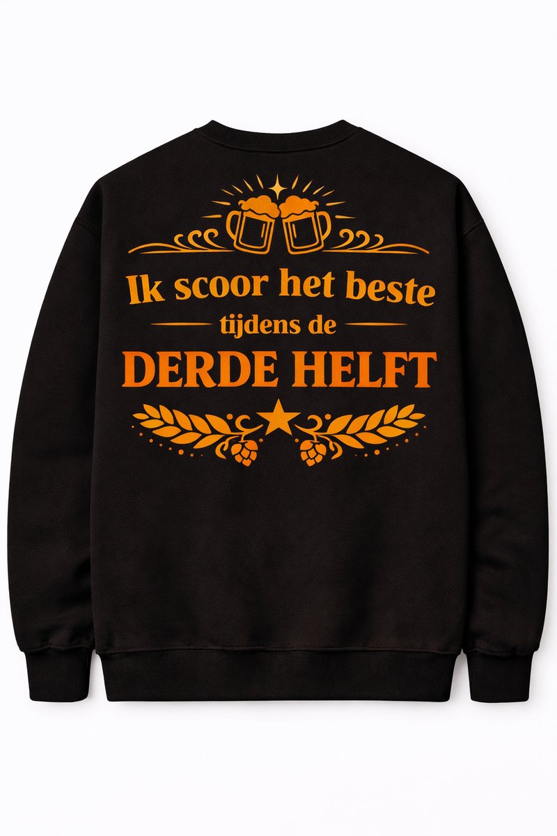 Sweater - Zwart - Derde helft quote