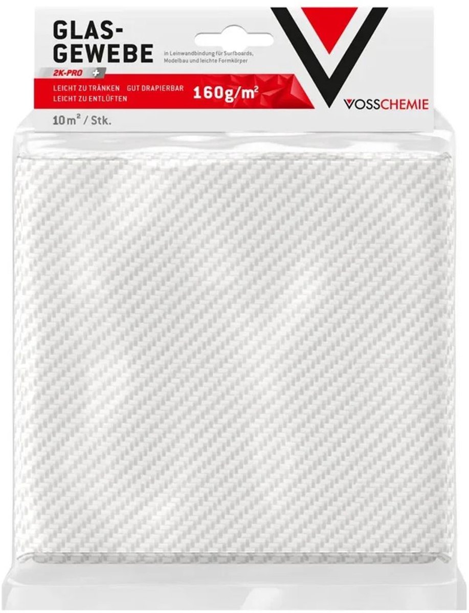 Glasweefsel, glasweefsel 160 g/m², 10,0 m² inhoud, glasvezel doek