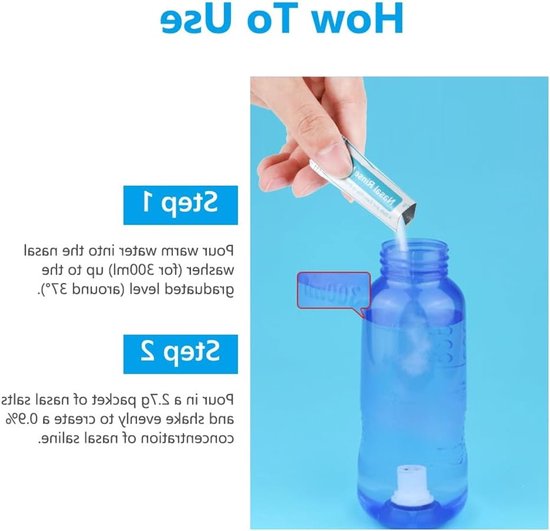 240 x 2.7 g Neusspoelzakjes voor Neusreiniging, Zout voor Neusspoeling, Neti Pot en Sinusverzorging — afbeelding 4