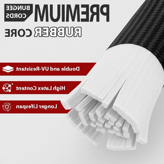 Set van 4 Elastische Touwen met Haken - Ideaal voor Vervoer, Camping en Luggage (30 cm) — afbeelding 4