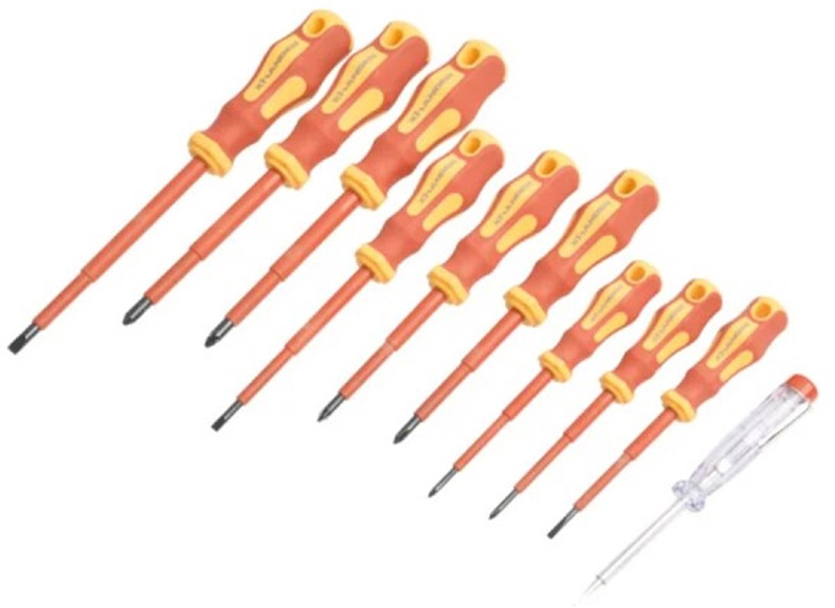 XHANDER Schroevendraaierset VDE 10-delig - SL/PH/PZ+spanningzoeker
