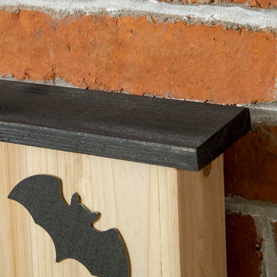 PawHut Fledermauskasten 3er-Set, Fledermaushaus, Nistkasten für Fledermäuse, Fledermausbox zum Aufhängen für Sommer, Winter, Tannenholz, 25 x 6 x 37,5 cm, Natur