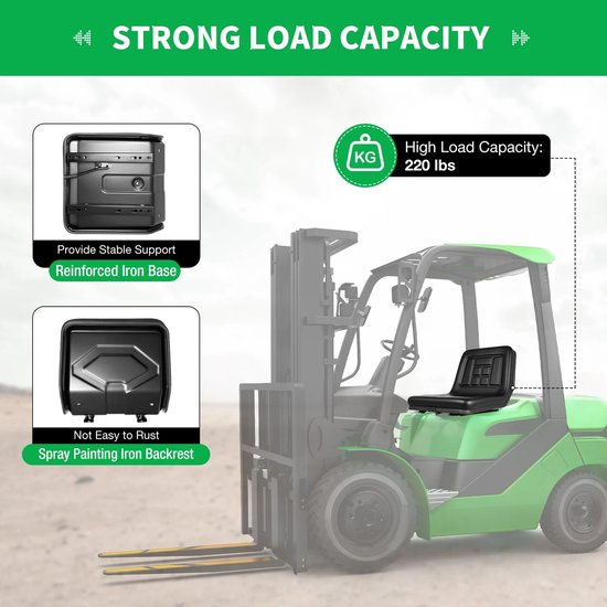 Cellista Tractorstoel Verstelbaar - Universele Stoel - Landbouw Zitstoel - PU Lederen Stoel - Met Rugleuning - 100kg Draagvermogen - 44,5x35,5x33,5cm van Merkloos — afbeelding 3