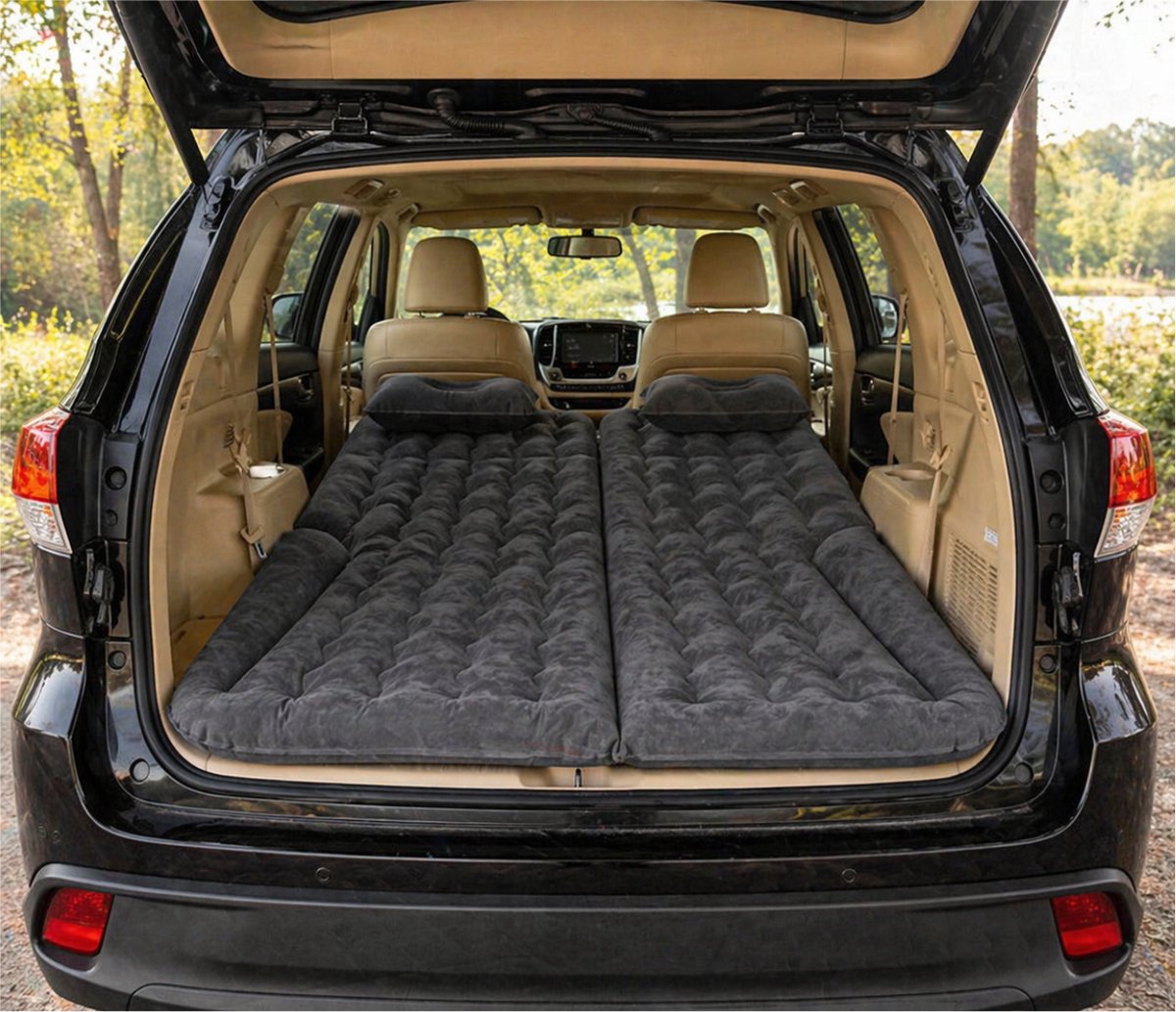 Luchtbed Auto Achterbank 2 in 1 - 1 en 2 Persoons Camper Slaapset met Pomp