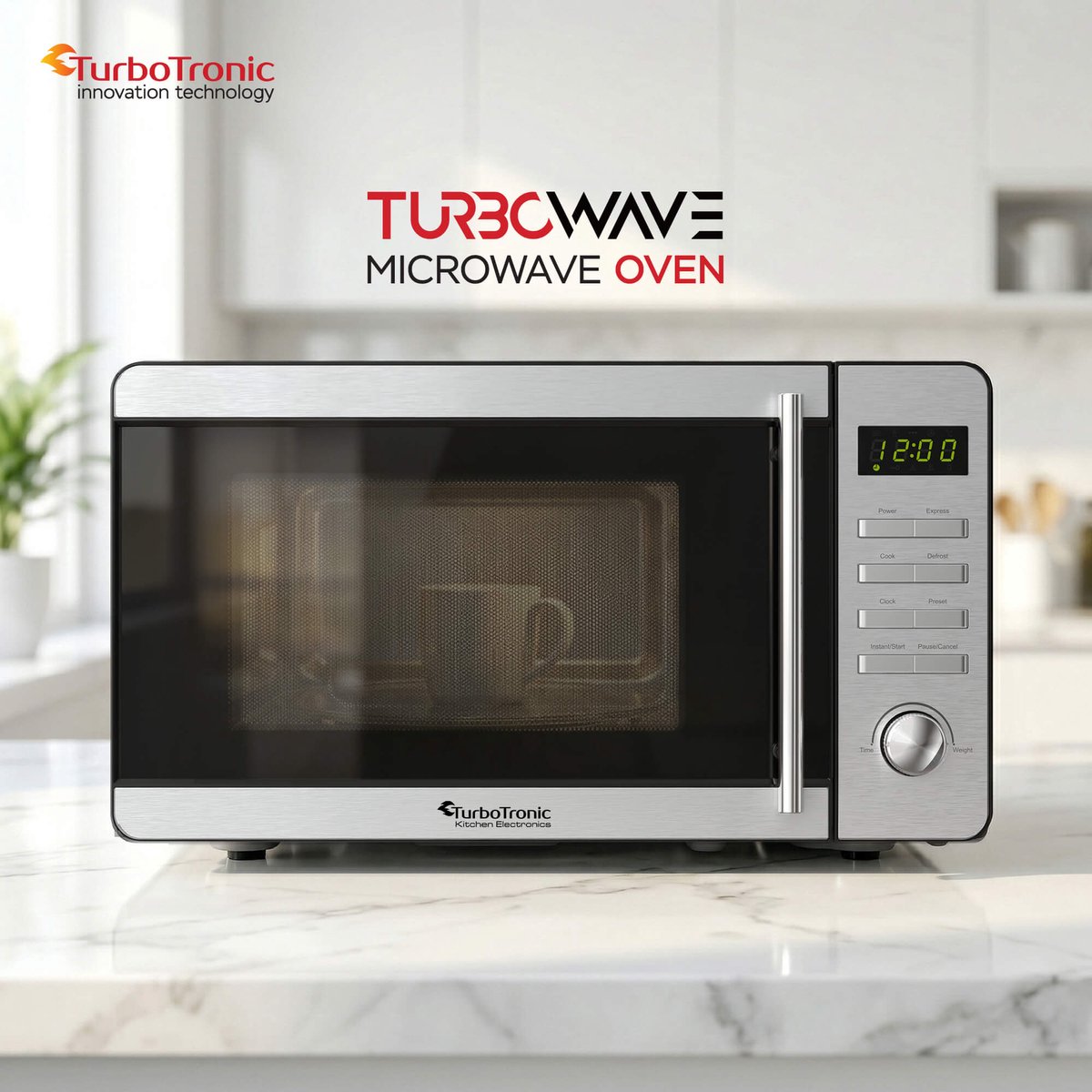 Turbotronic MW20 Vrijstaande Magnetron - 20 Liter - Zilver — afbeelding 2