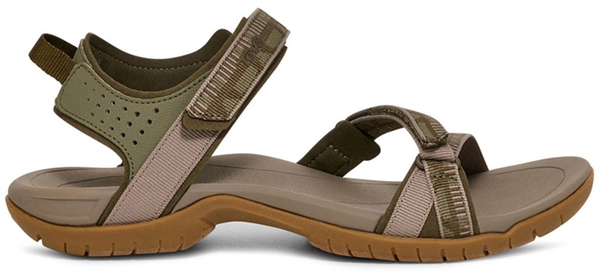 Teva Verra Archive Criss Cross Sandalen Dames Olijf