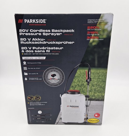 BSi Accu Rugspuit met transportwagen (16 Liter