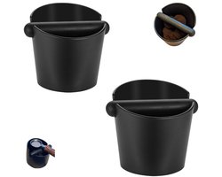 2 stuks - koffie klopbak - knock box - espressomachine accessoire - koffiedik bak - geluidsreducerend, barista tool - klopbak - antislip knock box - vaatwasbestendig - compacte koffie bak