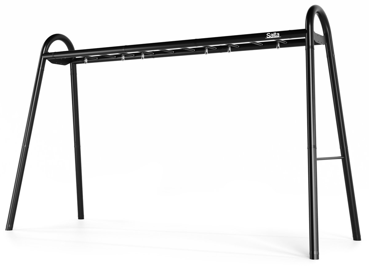 Salta Monkeybar - XL - Frame only incl. duikelrek - Sterk stalen monkeybar, klimrek, schommeltoestel - Zwart