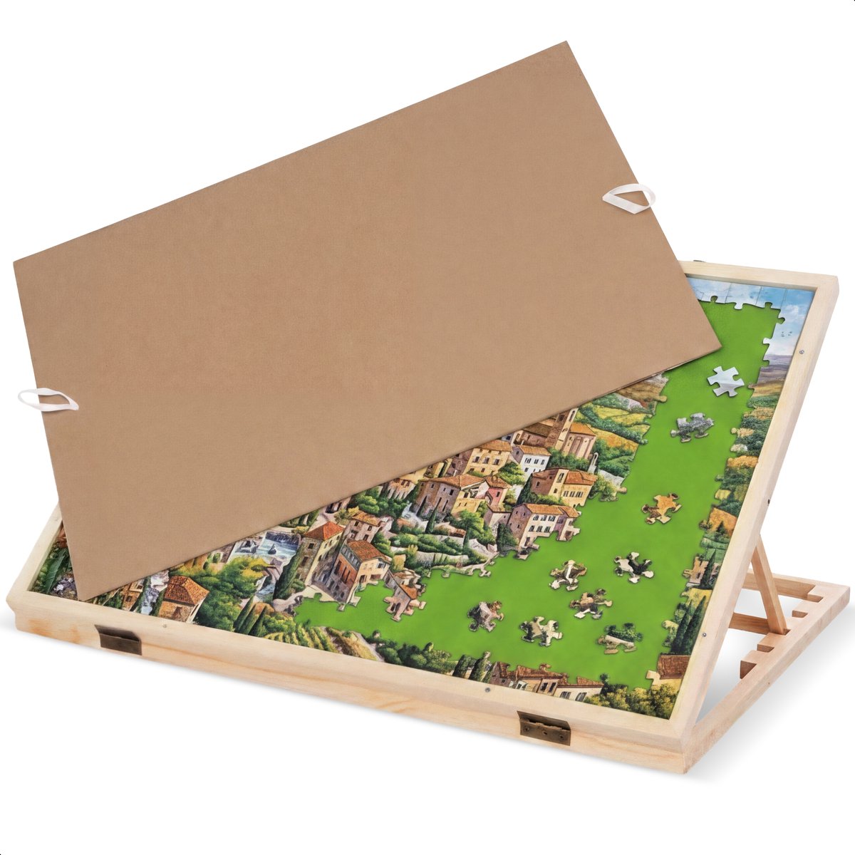 Bol.com Opklapbare Puzzeltafel - Voor 1000 stukjes - Puzzelplaat - Puzzel - Bord - Plank - Map - Mat - Koffer - Diydash aanbieding