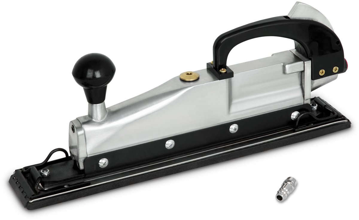 EBERTH Persluchtschuurmachine, schuurmachine met een schuuroppervlak van 407 x 60 mm, persluchtgereedschap, schuurmachine met 1/4"-snelkoppeling, professionele excentrische schuurmachine van aluminium voor de autowerkplaats