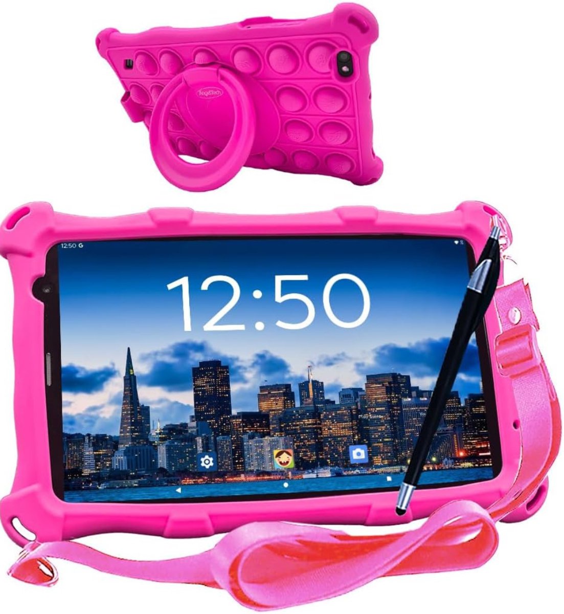 Aurixi® Kindertablet Deplay - Kinder Tablet Deplay - Kindertablet Deplay Pro - Roze - 23cm x 13cm x 1cm