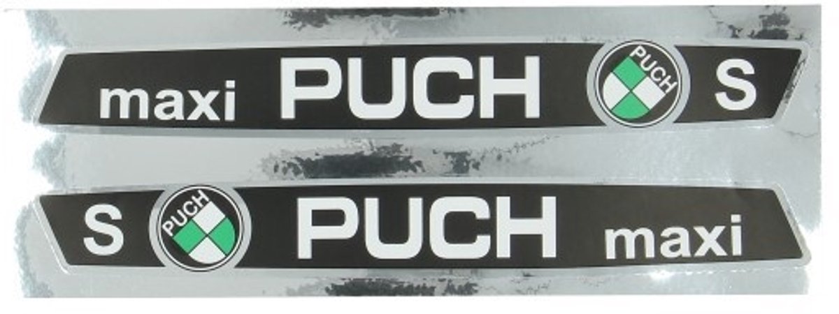 Stickerset Puch Maxi s zwart wit
