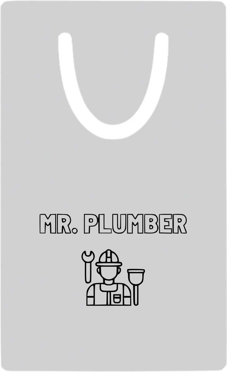 Hacebo® - Loodgieter MR. plumber metalen boekenlegger - Loodgieter - Familie vrienden collega - Cadeau Bladwijzer boekenleggers - 7.6 cm x 5cm