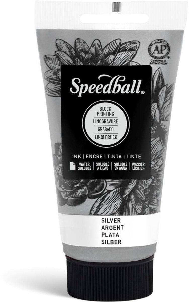 Water-soluble bloc printing ink silver - Speedball