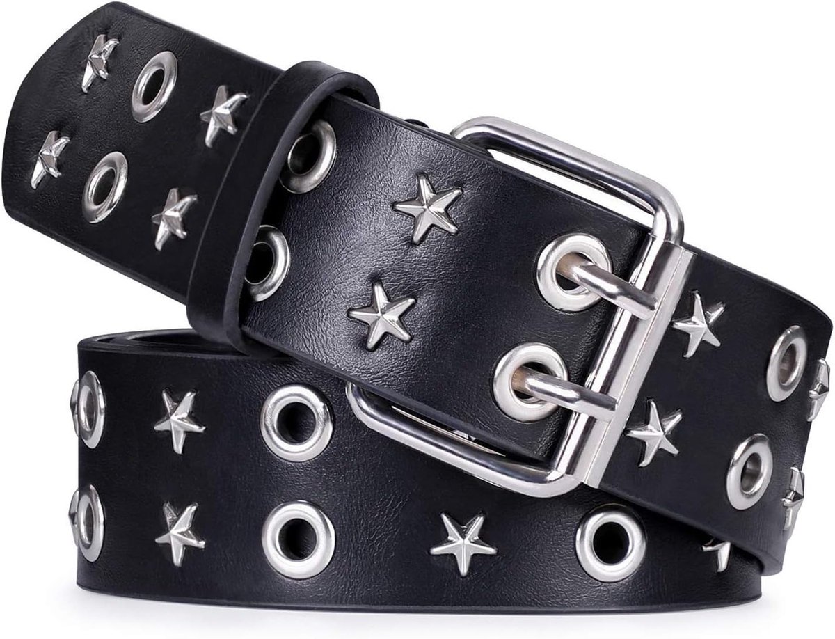 Rock Punk Y2K Riem voor Dames en Heren - Goth Leren Riem en Gothic Kledingaccessoires voor een Alternatieve Look