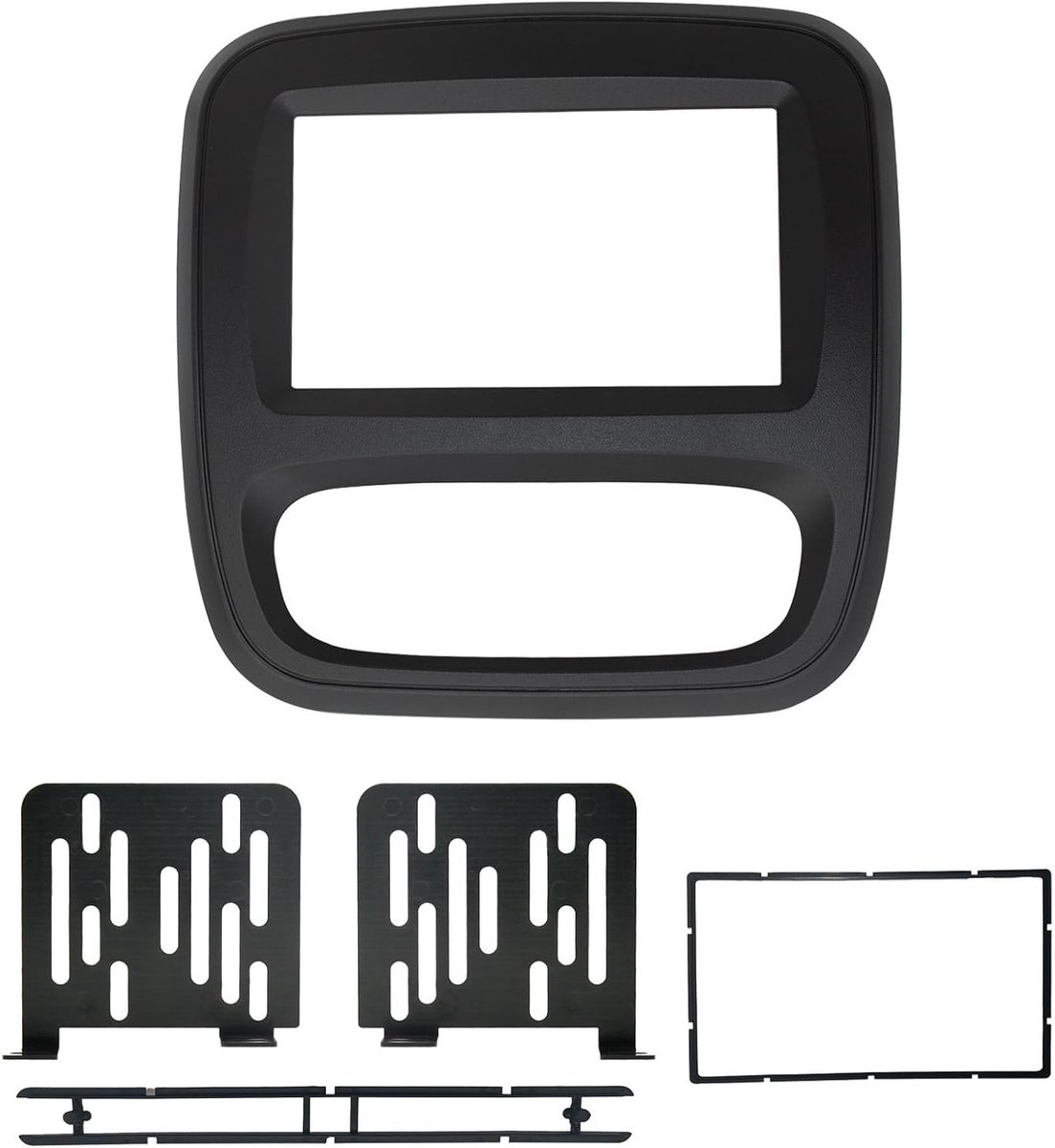 Double-DIN-omlijsting voor autoradio en DVD-paneel voor Renault Trafic en Opel Vivaro 2015+ - 2DIN audio stereo dashboard kit met montageframe en accessoires