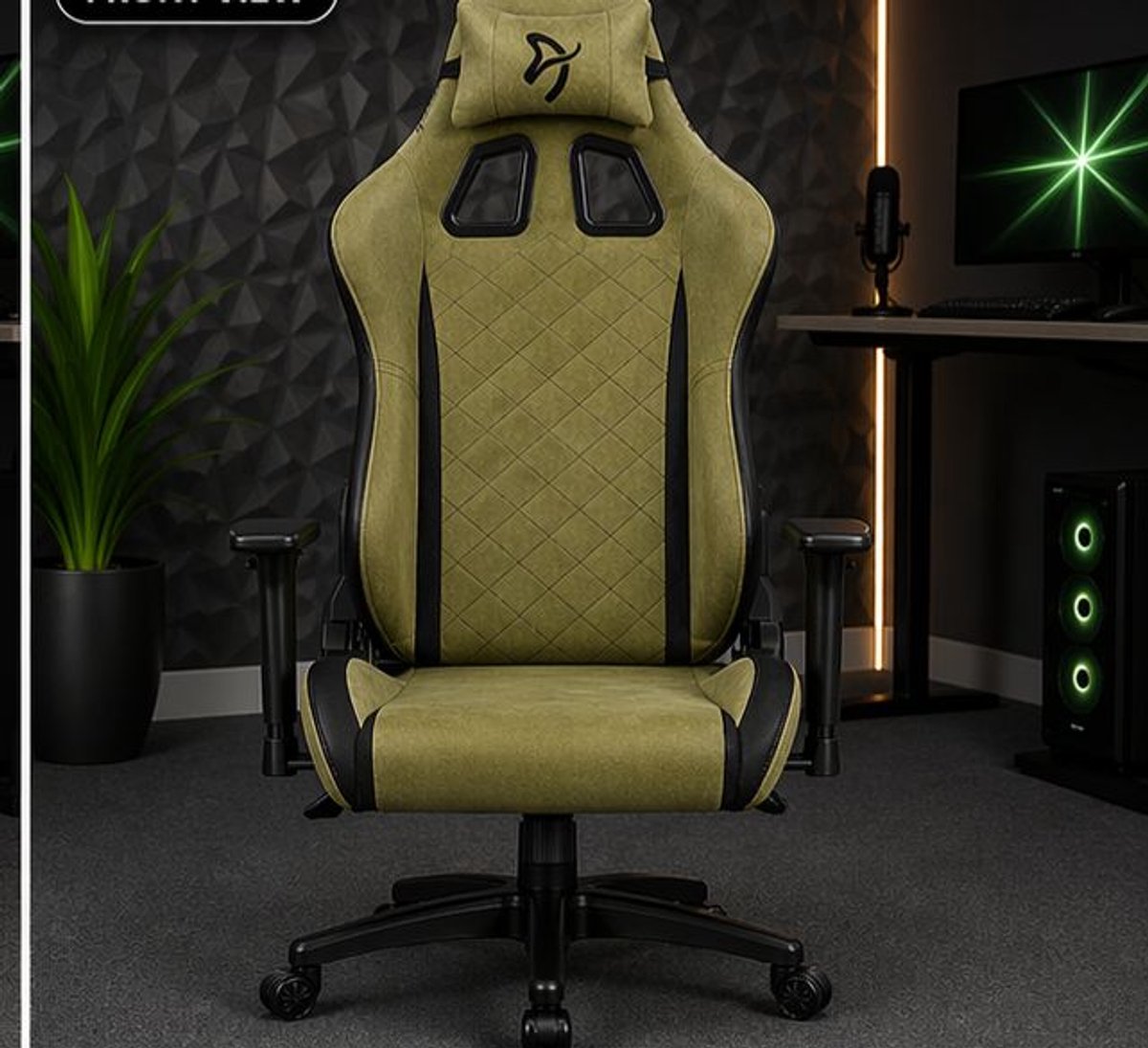 Gaming stoel ergonomisch verstelbaar stof met ligfunctie en 3D armleuningen 165° rugleuning 120 kg draagvermogen donkergrijs – Vermissen