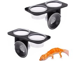 Voedings- en waterbak voor reptielen, ideaal voor hagedissen, gekko's, spinnen en andere reptielen, duurzaam en gemakkelijk schoon te maken