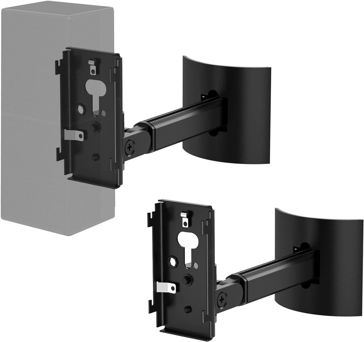 Verstelbare Speakerhouder en Plafondbeugel voor Diverse Speakers, Wandmontage, Set van 2, Zwart, Geschikt voor UB-20 en Lifestyle Series